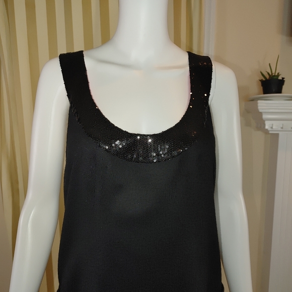 90's Vibe CHARLOTTE RONSON SOFT WOOL BLEND MINI DRESS WITH POCKETS, BLACK  S - Picture 3 of 9